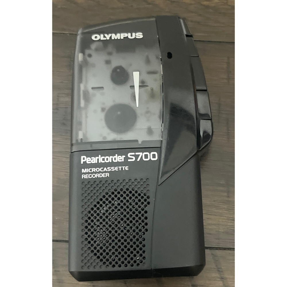 Olympus Pearlcorder S700 Microcassette Recorder Black Handheld Voice Memo Tested